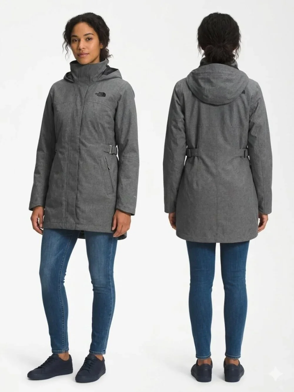 The North Face Laney Ii Trench Raincoat size Large Grey - Picture 1 of 12